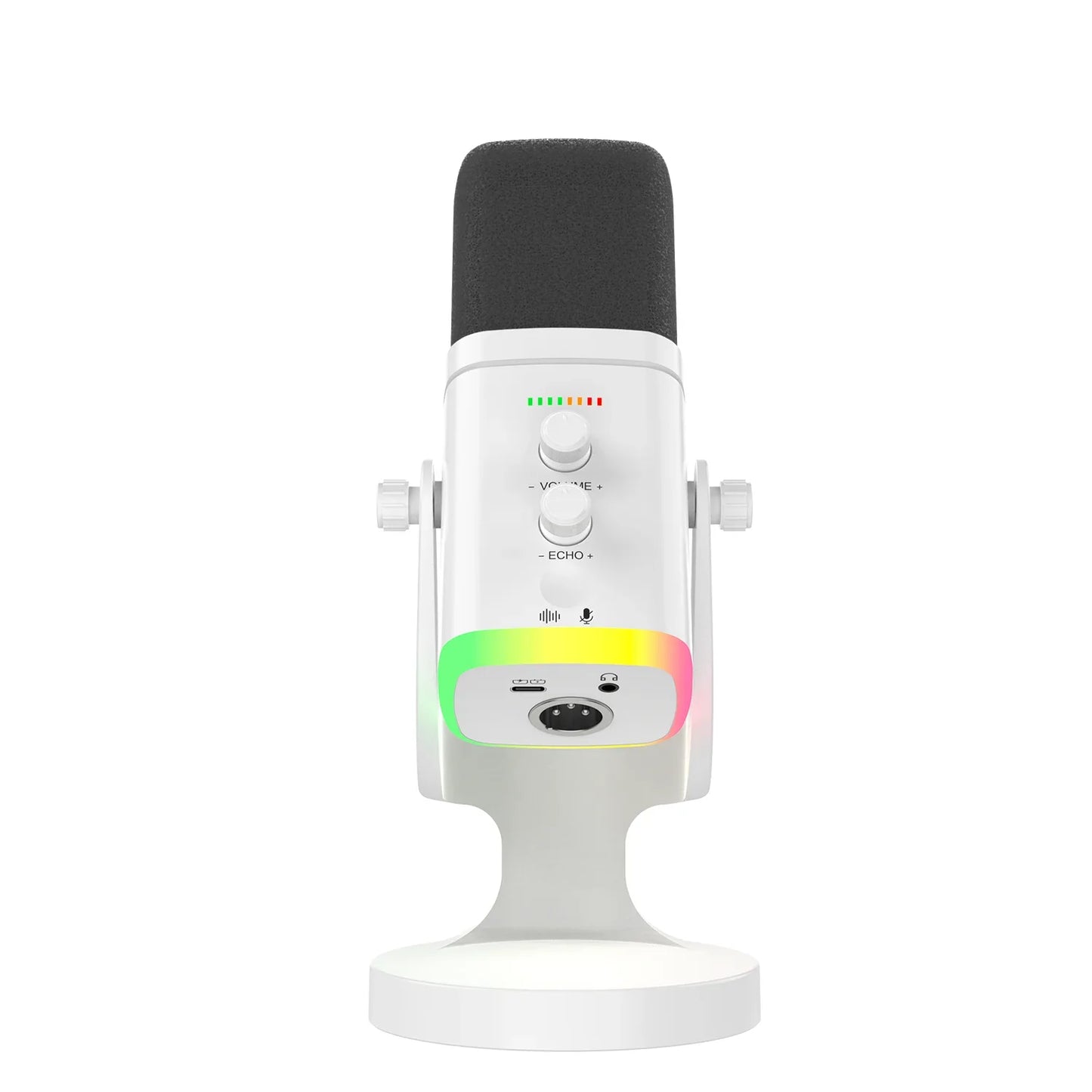 Avichic™ USB Gaming Microphone – RGB Lighting, Cardioid Condenser, Plug-and-Play, Adjustable Gain