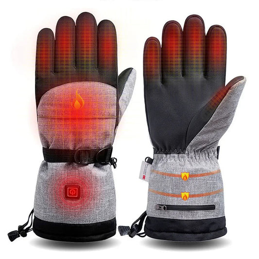 Rechargeable Heated Gloves – Full Finger Thermal Gloves for Men & Women, Ideal for Skiing, Snowboarding & Motorcycle Riding