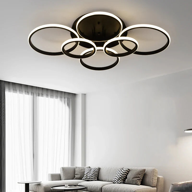 LED Ceiling Light with Remote Control – Modern Acrylic Chandelier for Living Room, Bedroom & Home Décor