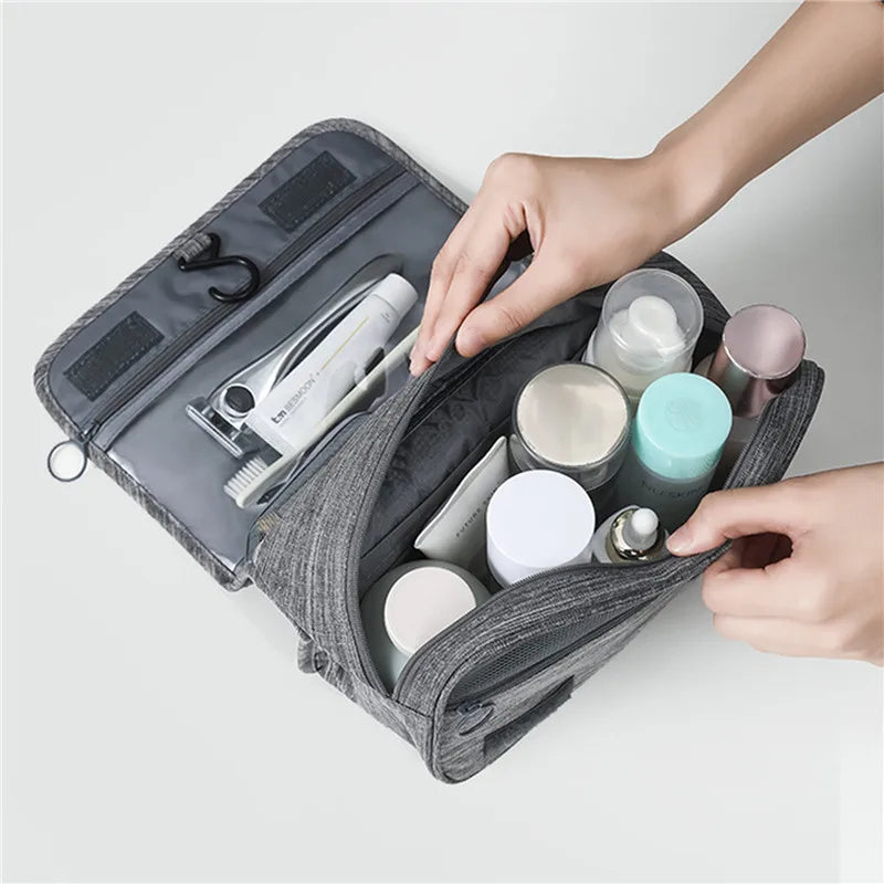 Hanging Toiletry Bag for Men – Waterproof Travel Organizer with Hook, Large Capacity Bathroom Cosmetic Storage