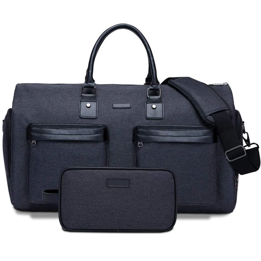 45L Foldable Garment Duffel Bag – Waterproof Travel Luggage with Toiletry Pouch for Outdoor & Long-Distance Trips