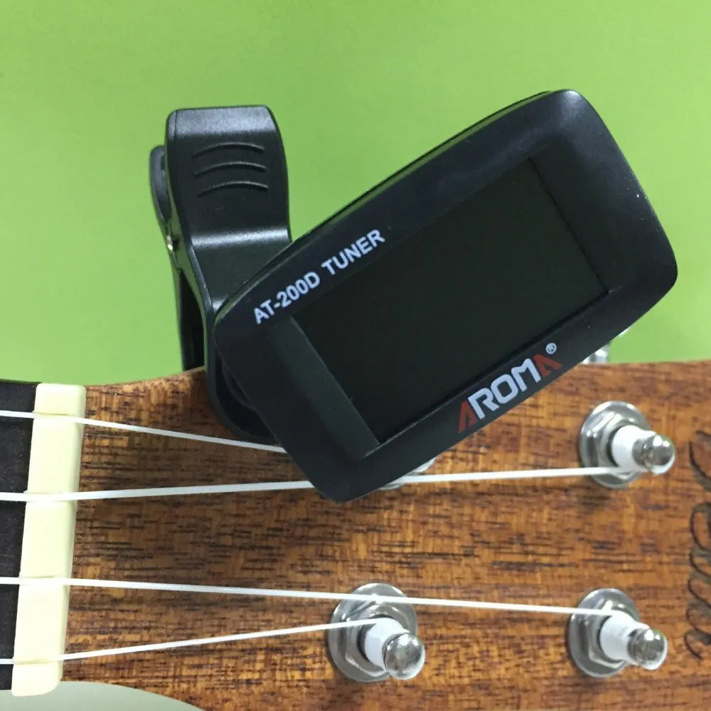 AT-200D Clip-On Digital Guitar Tuner – Portable Universal Chromatic Tuner for Guitar, Bass, Ukulele & Violin