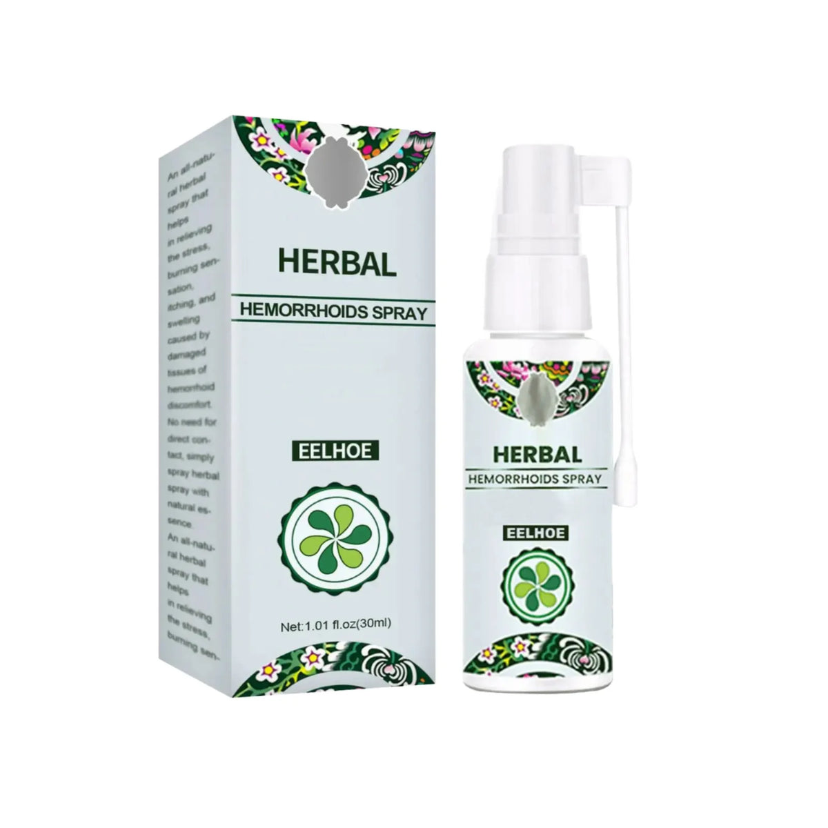 Natural Herbal Hemorrhoids Relief Spray - Soothing Body Care Solution for Fast Pain Relief - Mild Liquid Formula with Vitamin C for Adults - 30ml
