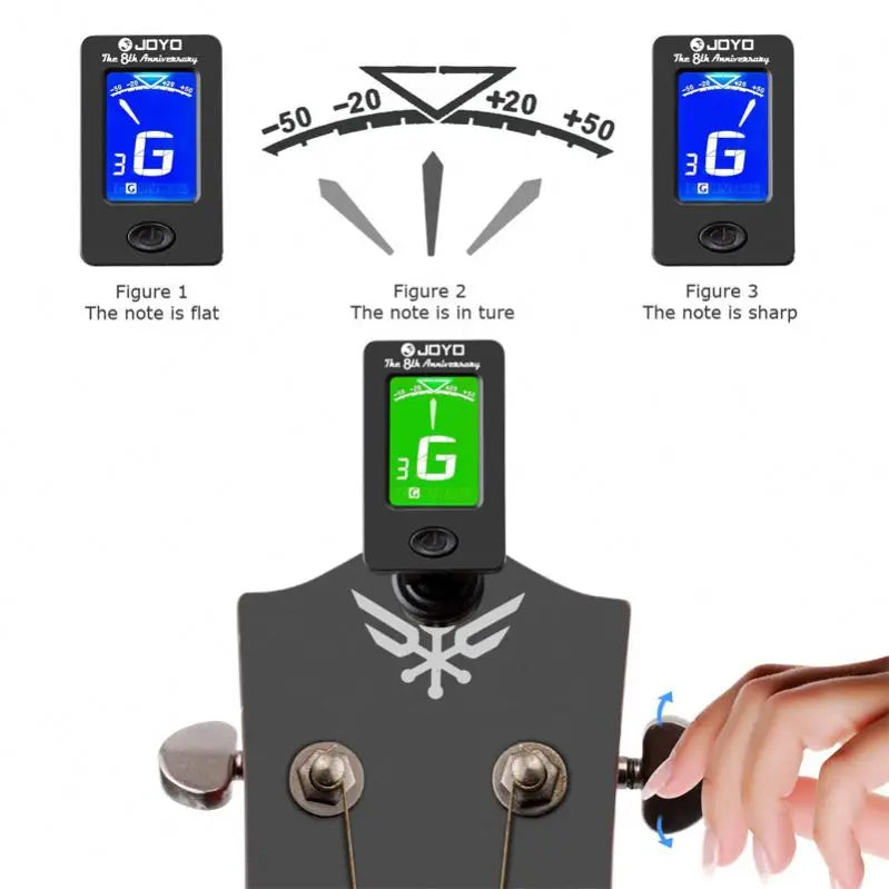 Clip-On Digital Guitar Tuner – Fast, Accurate LCD Electronic Tuning for Guitar, Bass, Violin & Ukulele