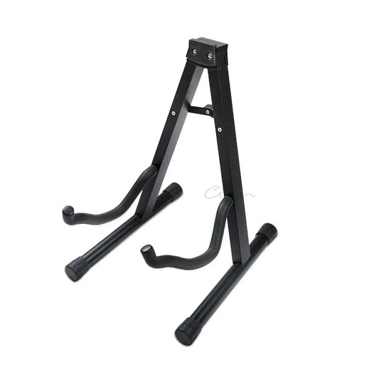 Foldable Adjustable Metal Guitar Stand – Black Support for Electric, Acoustic & Classical Stringed Instruments
