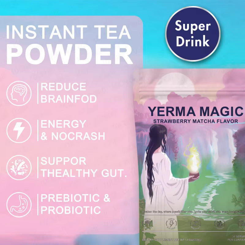 Yerma Instant Yerba Mate Tea – Energy, Focus & Digestion Support with Lion’s Mane & L-Theanine | 100% Argentine Yerba