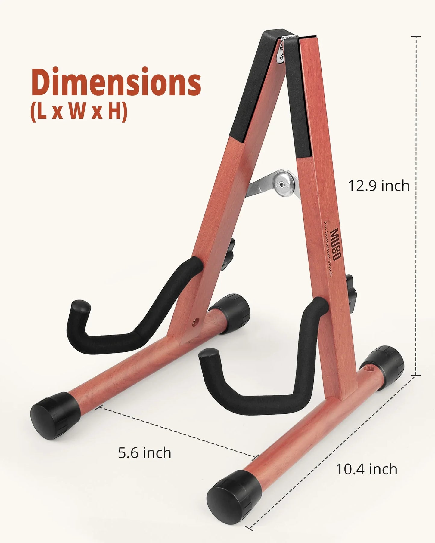 Small Wooden Violin & Ukulele Stand – Portable A-Frame Holder with Rubber Pads for Travel & Display