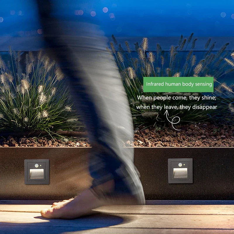 Waterproof IP65 LED Step Lights – Smart Recessed Motion Sensor for Outdoor & Indoor Stair, Pathway, and Wall Lighting