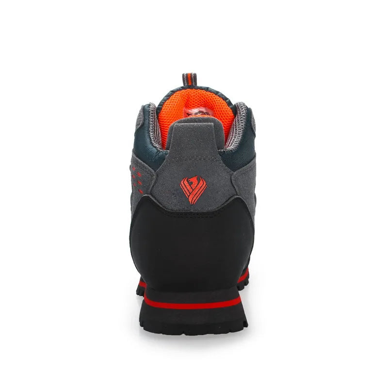 Avichic™ Men’s Waterproof Cowhide Hiking Boots – Thermal Anti-Slip Outdoor Shoes with Mesh Insole for Winter Trekking