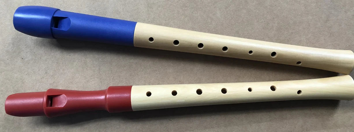 Soprano Eight-Hole Recorder Semi-Wood German & British Style with Cleaning Rod for Beginners and Teaching Use