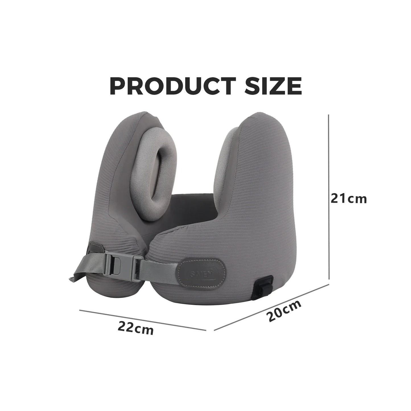 Heated Memory Foam Neck Pillow – Electric U-Shaped Travel Cushion with Massage for Airplane & Camping