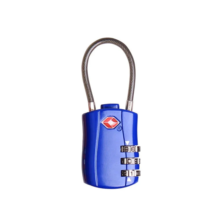 TSA-Approved 3-Digit Combination Luggage Lock | Durable Zinc Alloy Anti-Theft Travel Padlock for Suitcases & Bags
