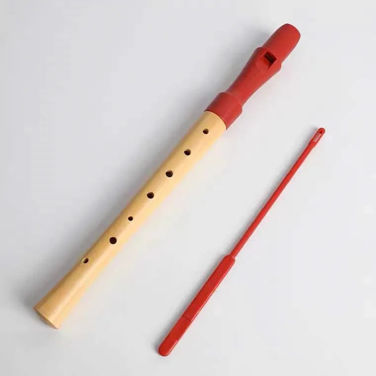 Soprano Eight-Hole Recorder Semi-Wood German & British Style with Cleaning Rod for Beginners and Teaching Use