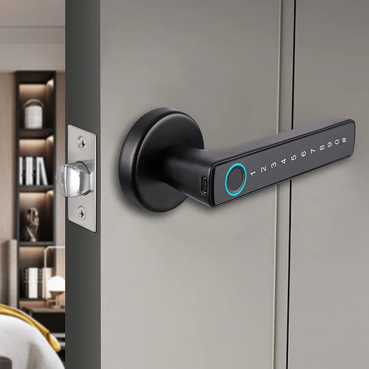 Digital Smart Door Lock – Fingerprint, Keyless Entry, Password & App Control for Wood, Steel, and Aluminum Doors