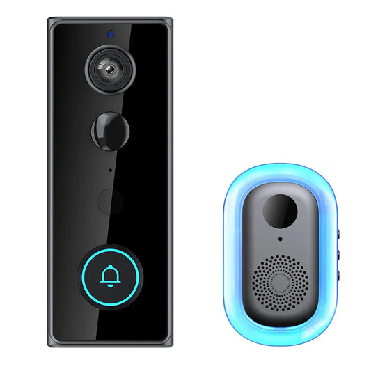 1080P Smart Video Doorbell Camera with 180° View | Waterproof WiFi Doorbell with Bluetooth, 2-Way Audio, Motion Alerts, Battery-Powered Design