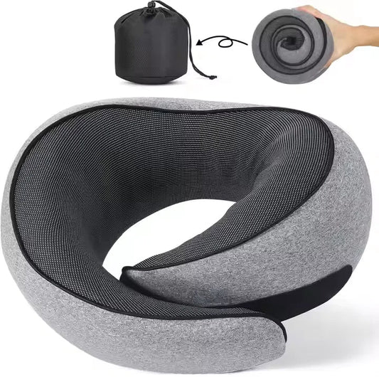 Memory Foam Travel Neck Pillow – Slow-Rebound U-Shaped Cushion with Custom Logo & Breathable Cover