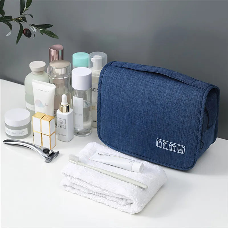 Hanging Toiletry Bag for Men – Waterproof Travel Organizer with Hook, Large Capacity Bathroom Cosmetic Storage