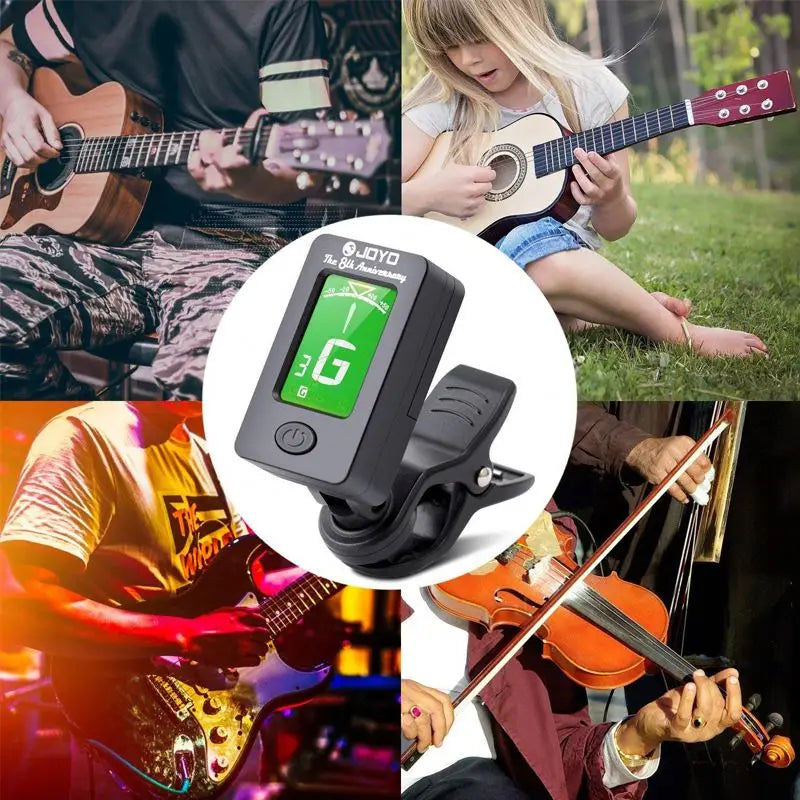 Clip-On Digital Guitar Tuner – Fast, Accurate LCD Electronic Tuning for Guitar, Bass, Violin & Ukulele