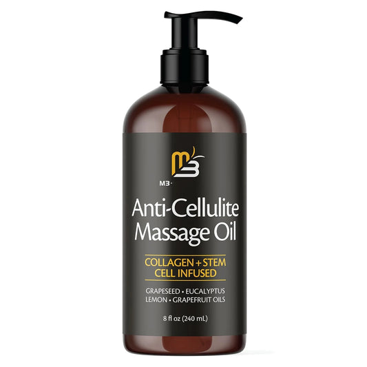 Nourishing Body Massage Oil with Eucalyptus and Grapeseed - Heat Soothing Moisturizer for Professional Spa and Home Back Massage