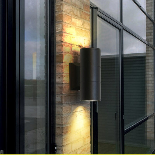 Outdoor Weatherproof Dual Wall Lamp with Up and Down LED Lighting