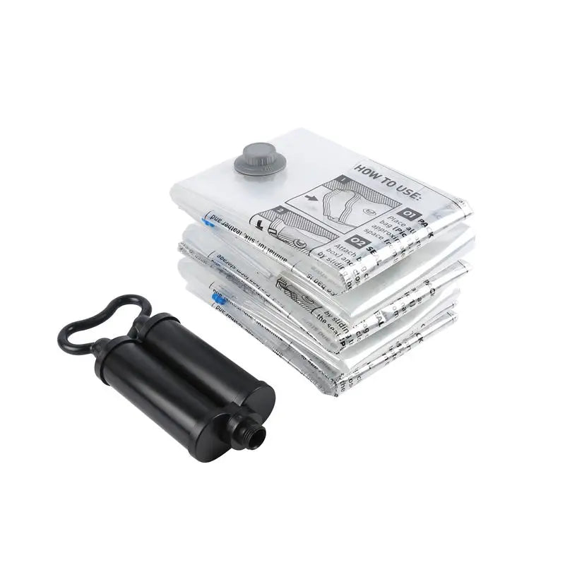 Vacuum Storage Bags for Clothes & Travel – Double Ziplock Space Saver Bags, 100x70cm, 80% Space Reduction