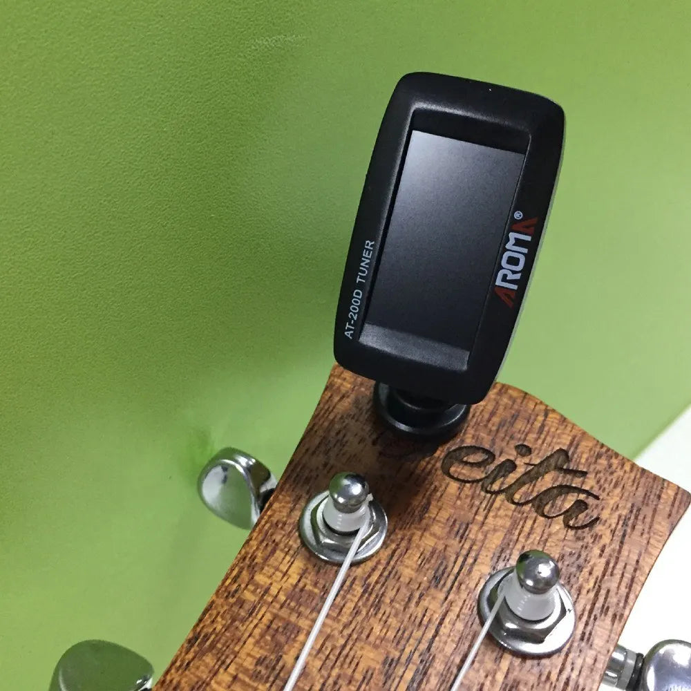 AT-200D Clip-On Digital Guitar Tuner – Portable Universal Chromatic Tuner for Guitar, Bass, Ukulele & Violin