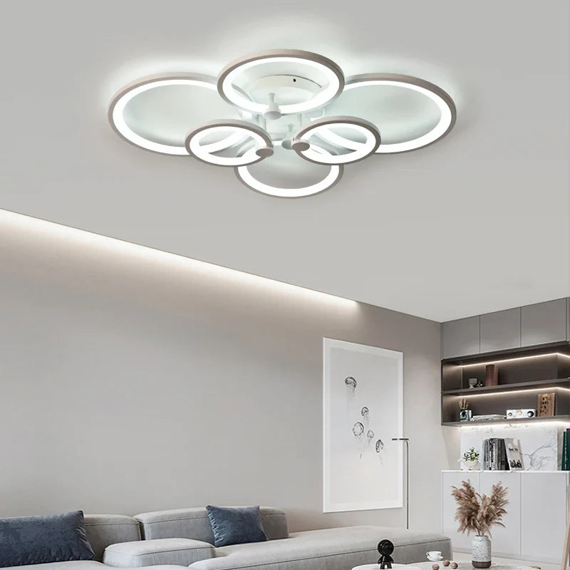 LED Ceiling Light with Remote Control – Modern Acrylic Chandelier for Living Room, Bedroom & Home Décor