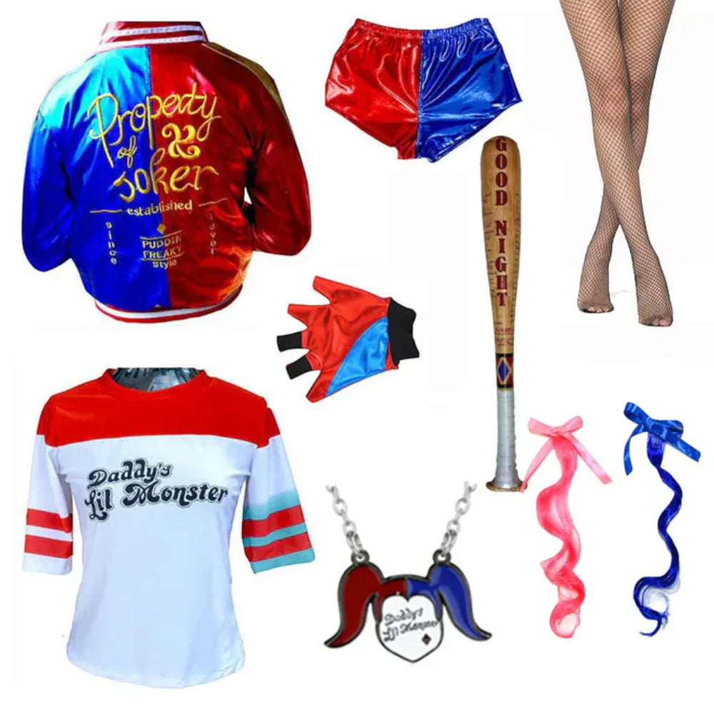 Clown Costume Women Jacket Shorts Set