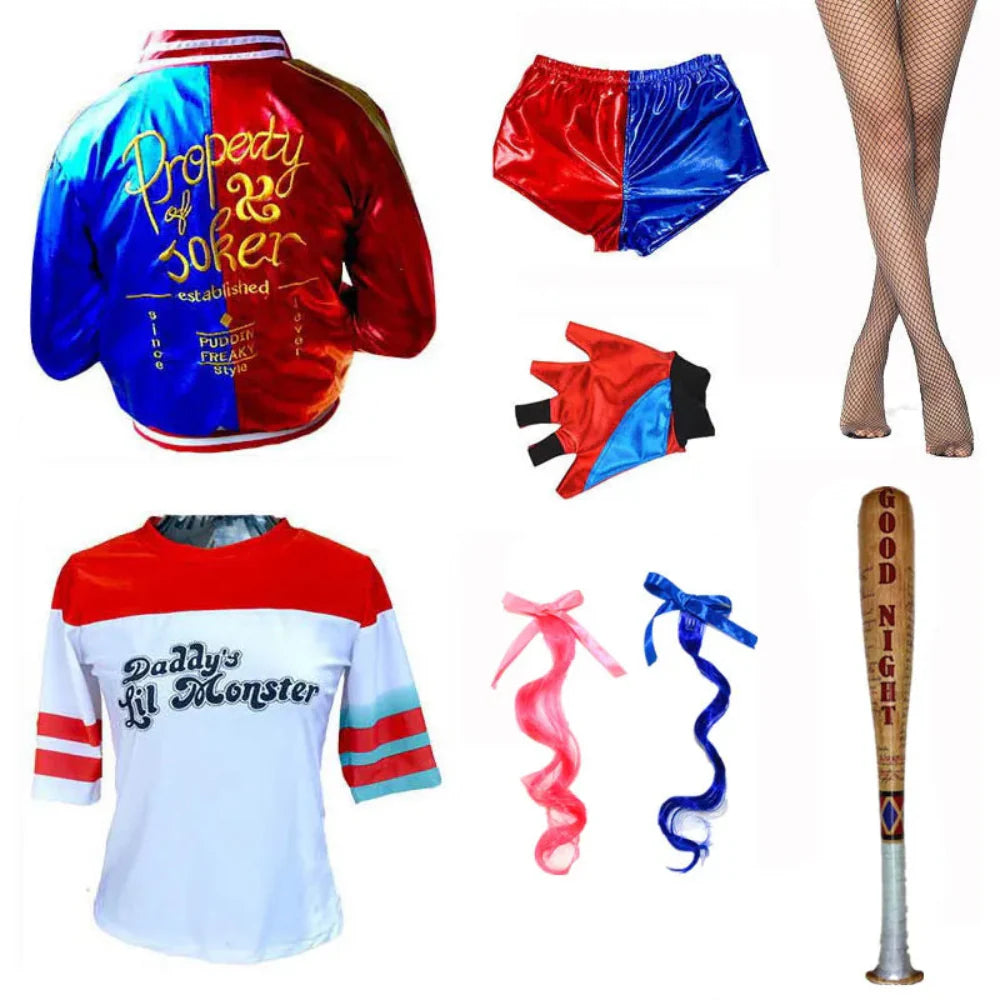 Clown Costume Women Jacket Shorts Set