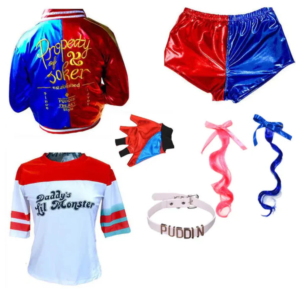 Clown Costume Women Jacket Shorts Set