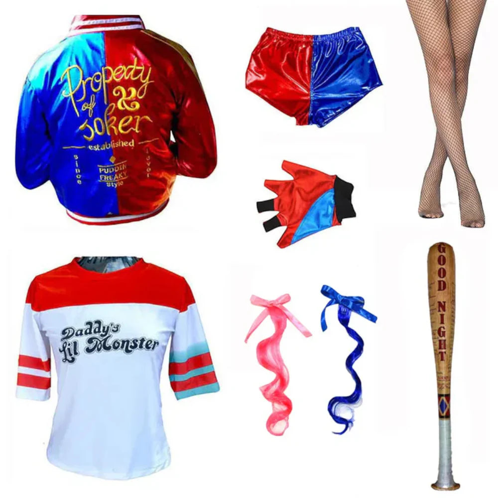 Clown Costume Women Jacket Shorts Set