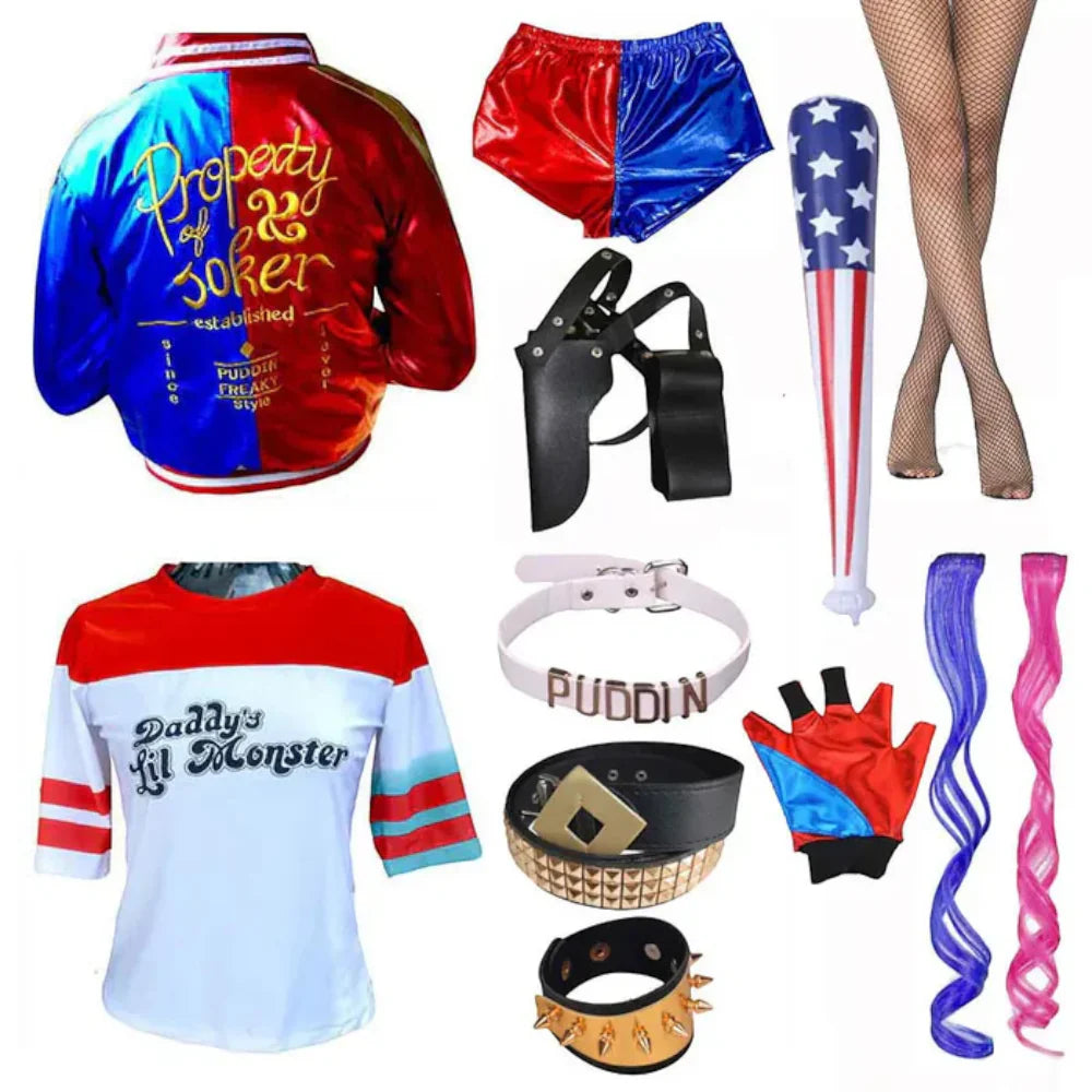 Clown Costume Women Jacket Shorts Set