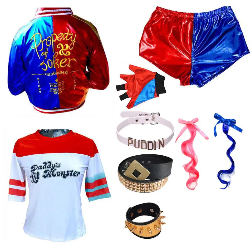 Clown Costume Women Jacket Shorts Set