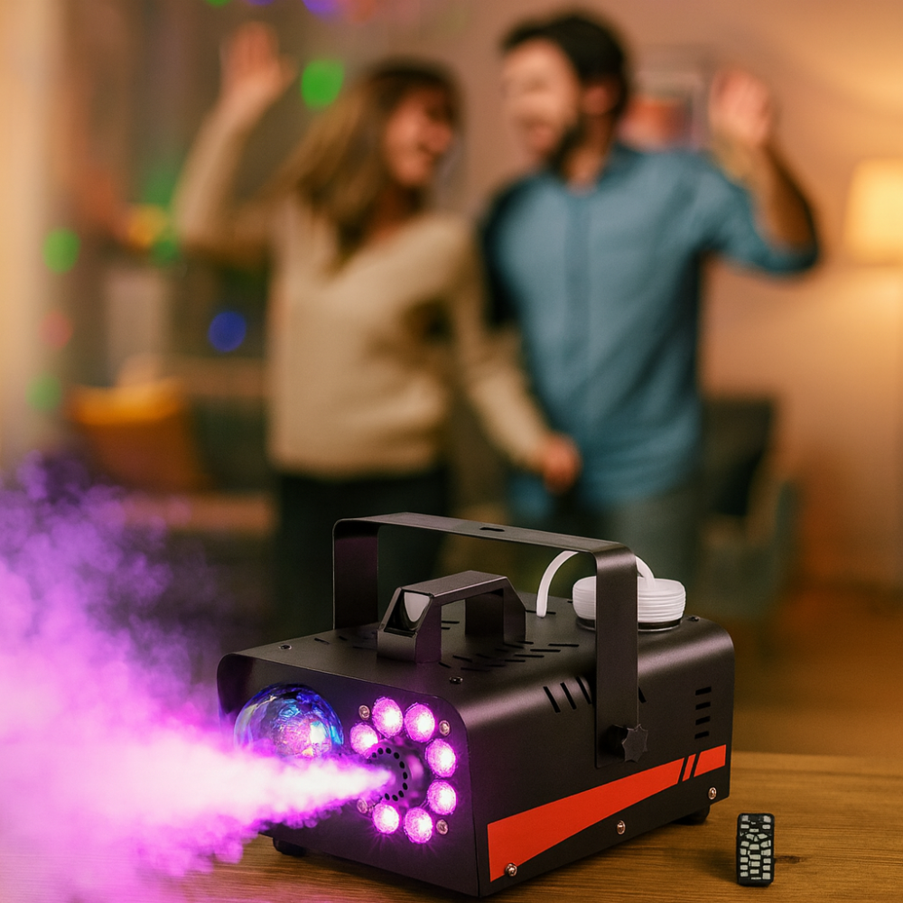 Halloween LED Fog Machine Remote Control Party Light Effect
