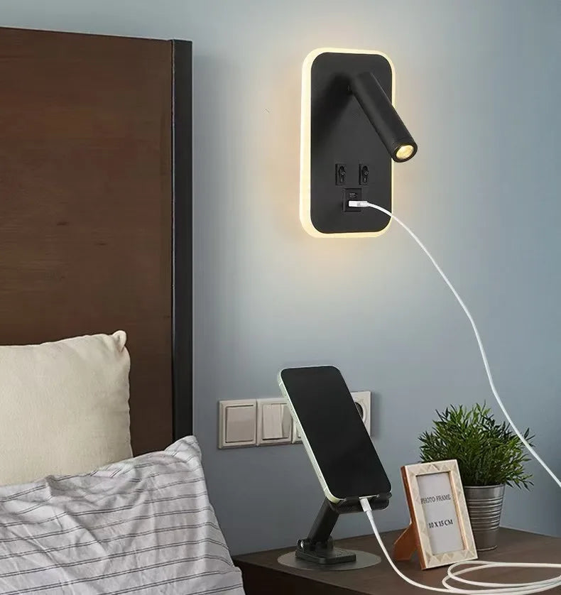Adjustable LED Wall Lamp – Eye Protection Bedside Reading Light for Bedroom & Indoor Home Décor