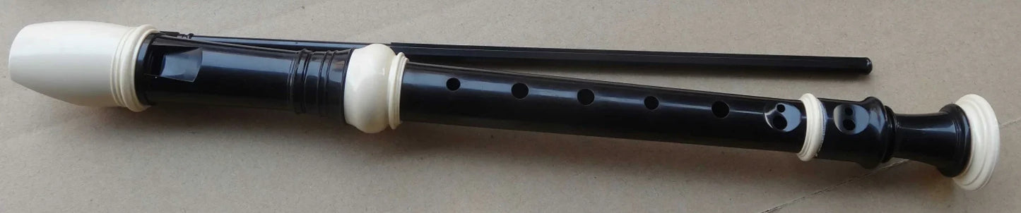 Removable Soprano 8-Hole Recorder German/British Style for Beginners with Cleaning Rod – Portable School Musical Instrument