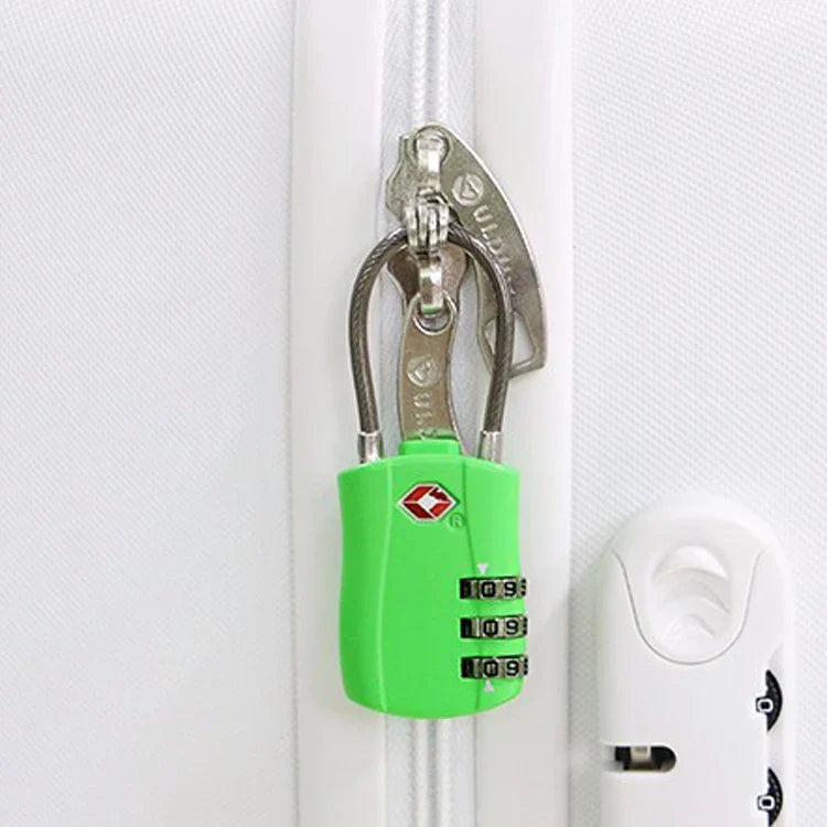 TSA-Approved 3-Digit Combination Luggage Lock | Durable Zinc Alloy Anti-Theft Travel Padlock for Suitcases & Bags