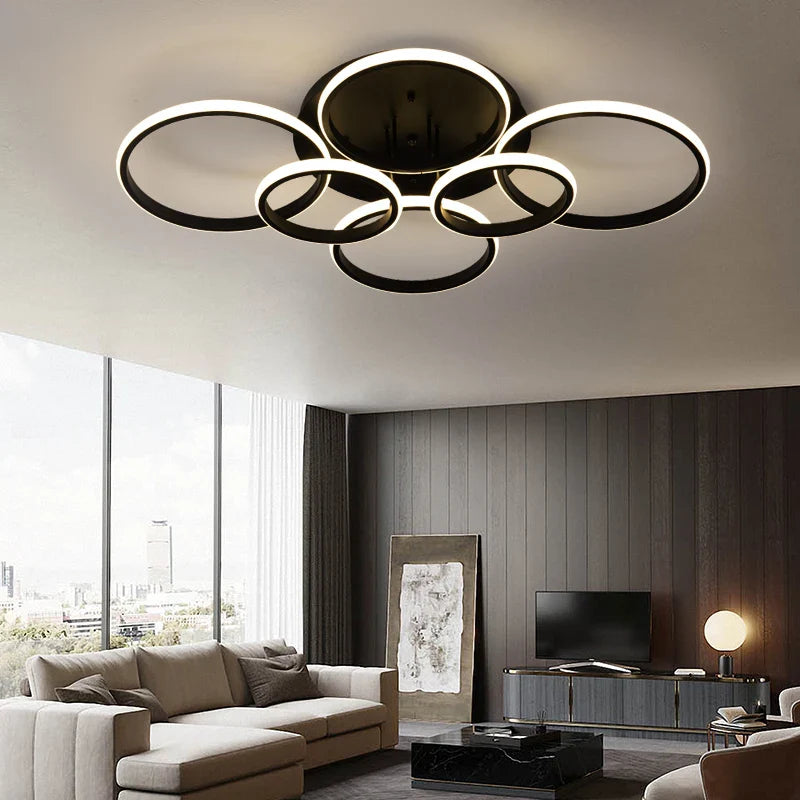 LED Ceiling Light with Remote Control – Modern Acrylic Chandelier for Living Room, Bedroom & Home Décor
