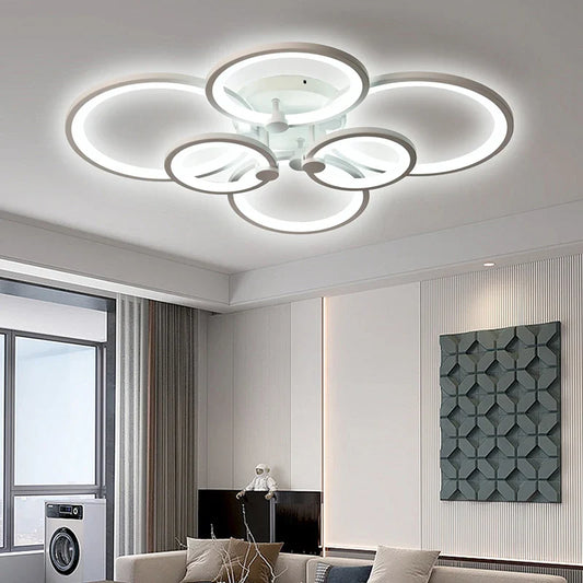 LED Ceiling Light with Remote Control – Modern Acrylic Chandelier for Living Room, Bedroom & Home Décor