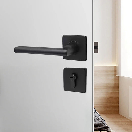 Modern Stainless Steel & Wood Door Handle – High-Security, Anti-Theft, Anti-Prying Hardware for Home & Office