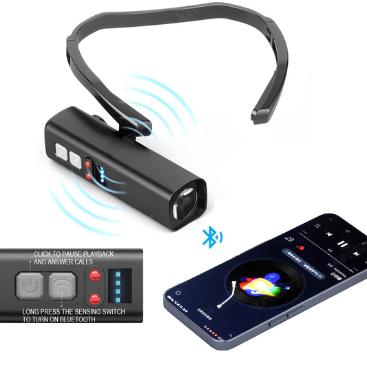 Ultra-Lightweight 200LM LED Wearable Work Light with Motion Sensor - Portable Rechargeable EDC Flashlight for Emergency and Outdoor Use - 78g ABS