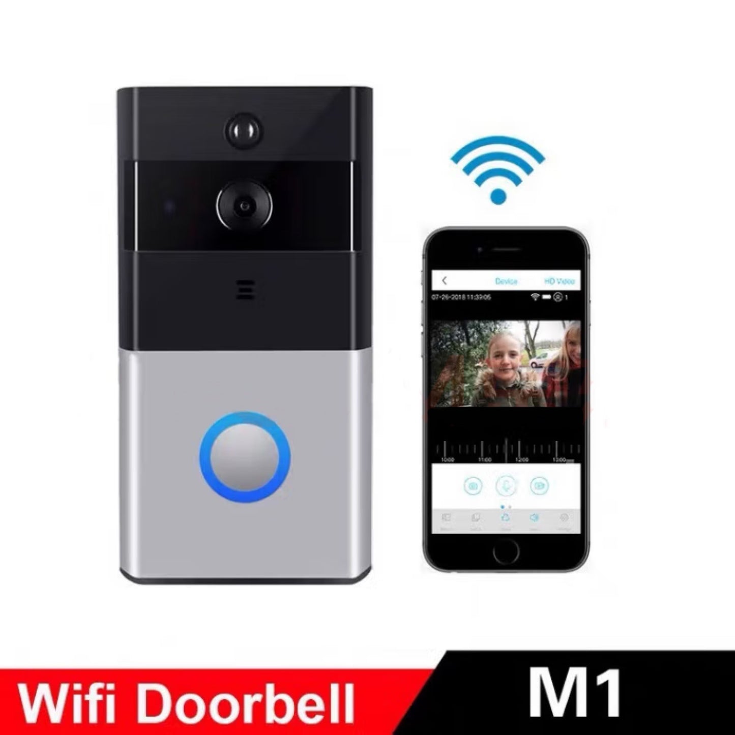 Wireless Battery Video Doorbell with Camera | Smart WiFi Doorbell with Two-Way Audio, Motion Detection, Person & Package Alerts | Easy Install