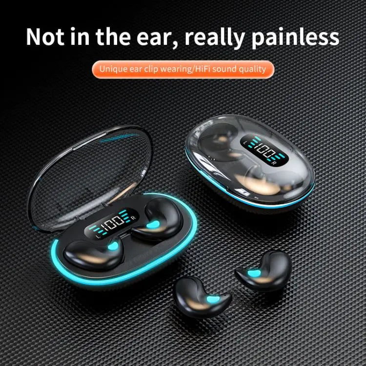 X55 Mini Wireless In-Ear Sleep Earbuds | Invisible Bluetooth Headset with HiFi Audio, Touch Control & LED Charging Case