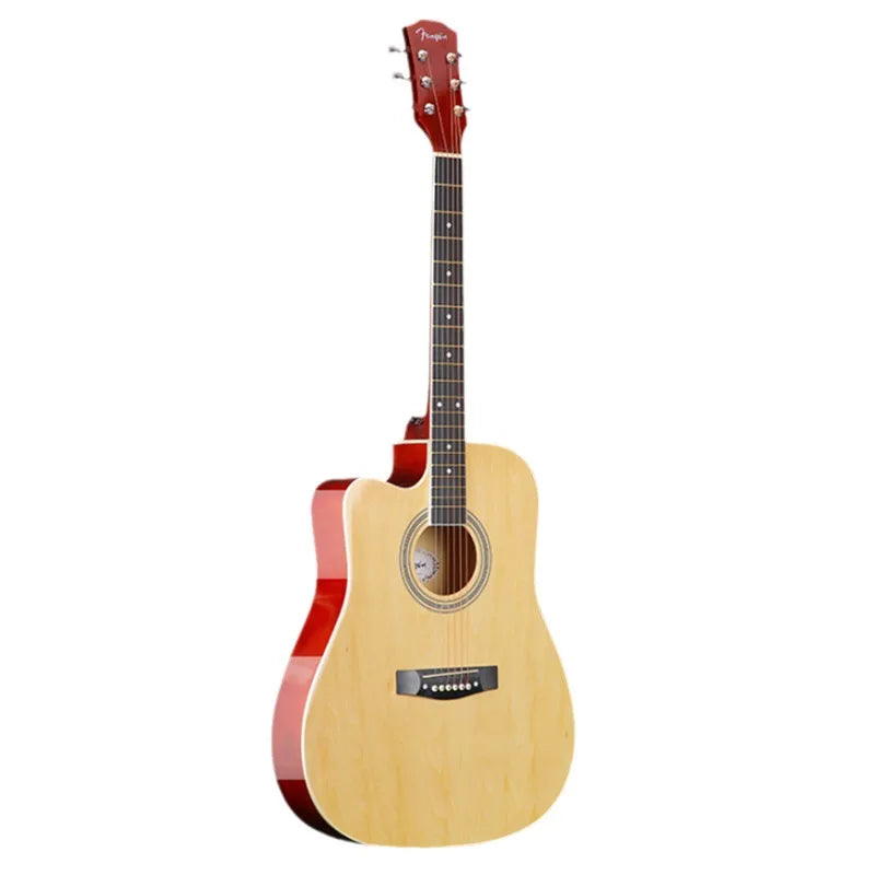 41-Inch Left-Handed Classical Acoustic Guitar – Basswood Body, Gloss Finish, Maple Neck, Professional Musical Instrument