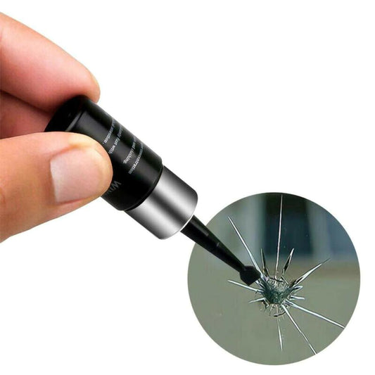 2 Pc Windshield Repair Kit – Automotive Glass Crack & Chip Fix Tool with Resin, Curing Films & Blades – DIY Car Window Repair