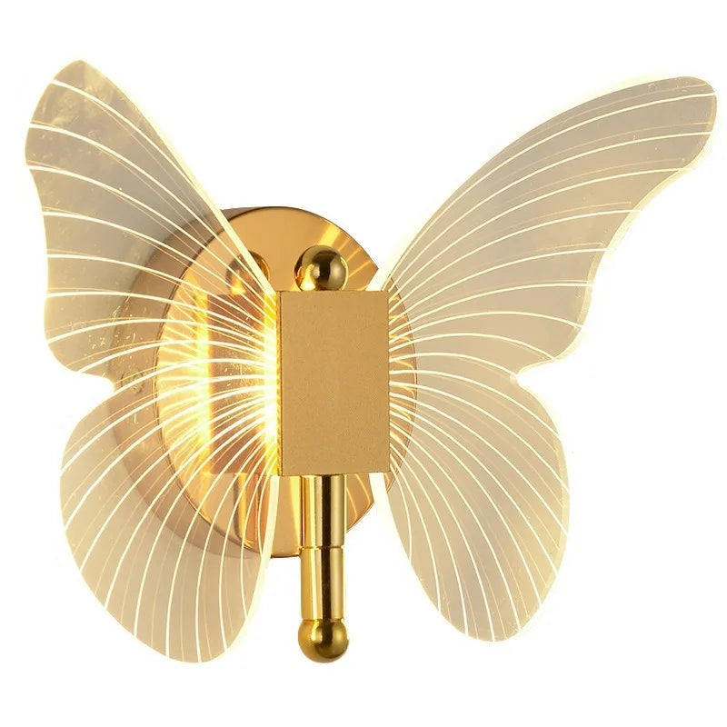 Luxury Gold Butterfly Wall Light – Modern LED Lamp for Bedroom, Living Room & Home Décor