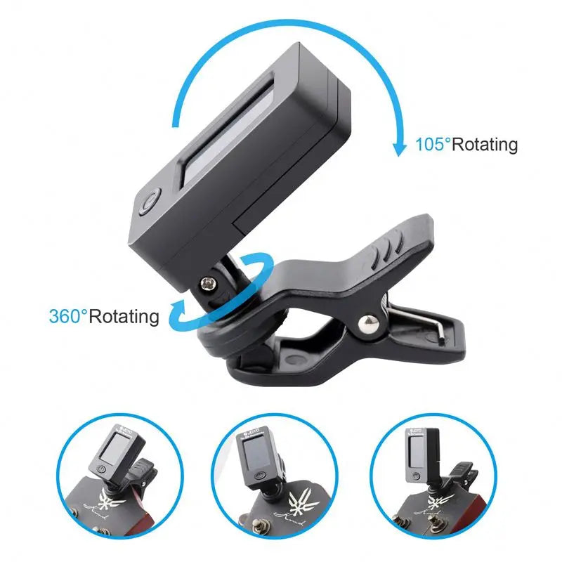 Clip-On Digital Guitar Tuner – Fast, Accurate LCD Electronic Tuning for Guitar, Bass, Violin & Ukulele