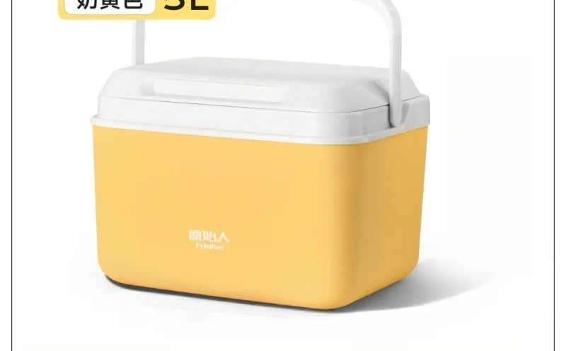 Portable Insulated Cooler Box – Small Commercial Refrigerator Bucket for Outdoor Camping, Food Stalls, and Ice Storage