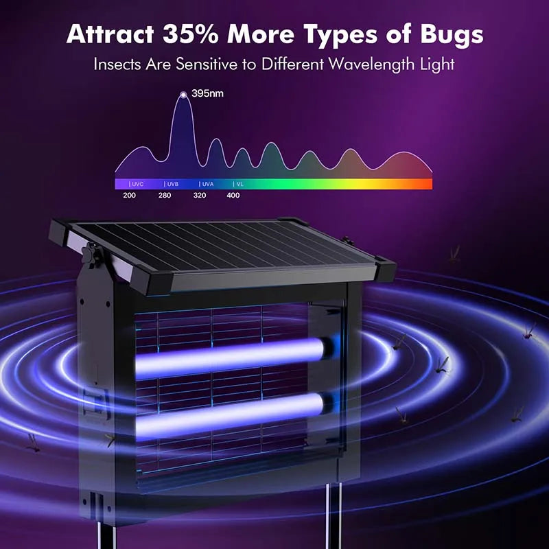 Solar Bug Zapper Outdoor, Waterproof Mosquito Zapper Outdoor Solar Powered mosquito killers electronic