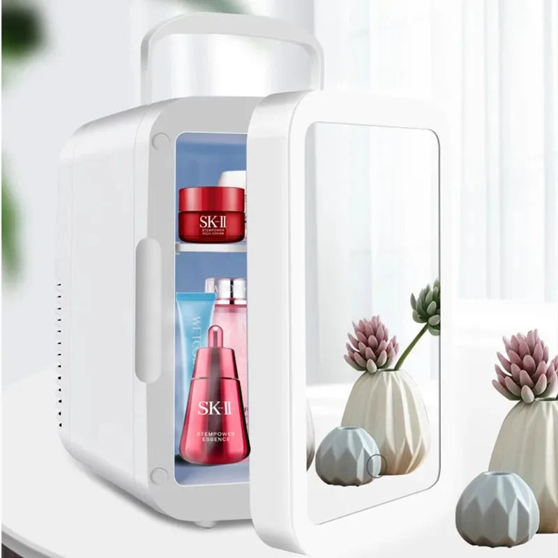 Avichic™ 4L Mini Makeup Fridge – Portable Beauty Skincare Cooler & Warmer for Bedroom, Car, Office & Dorm – Compact Cosmetic Refrigerator